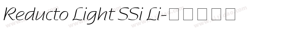 Reducto Light SSi Li字体转换